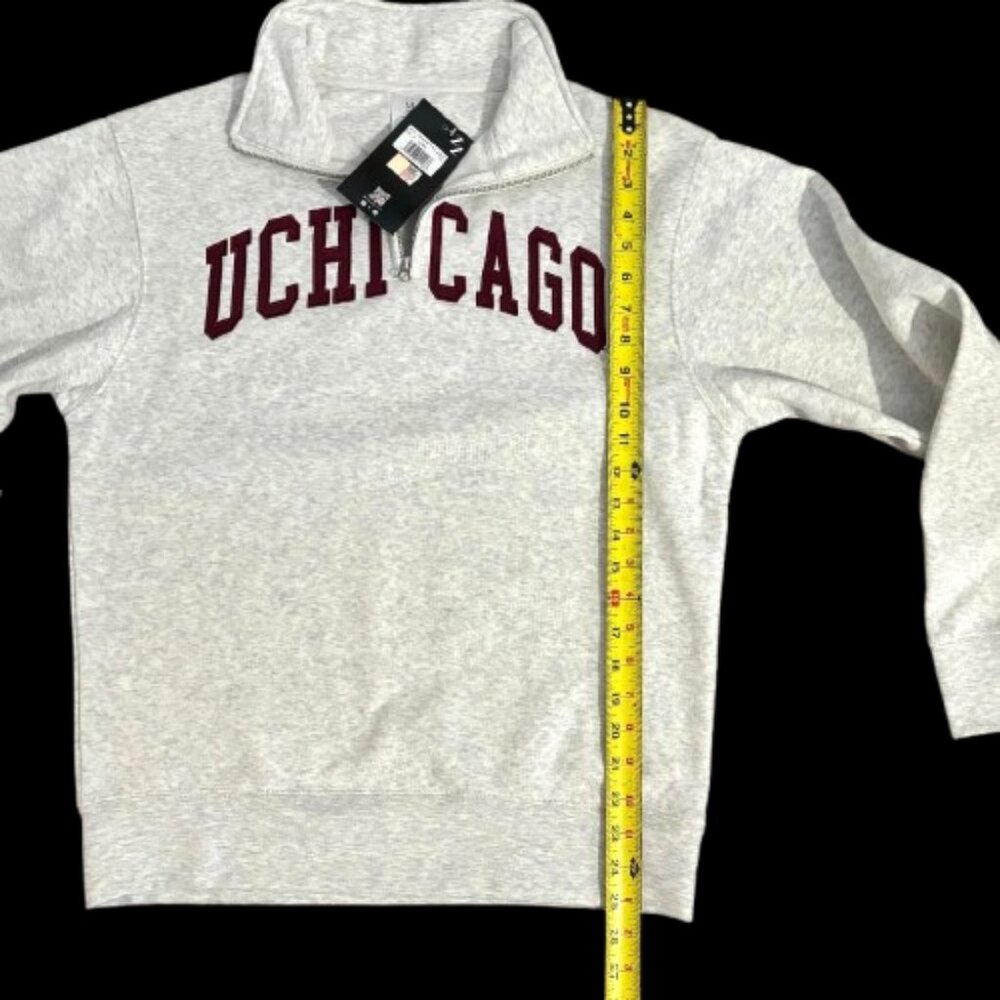 ZooZatz U of Chicago Women's Oatmeal Fleece Sweatshirt Qtr Zip SZ M - Picture 6 of 8